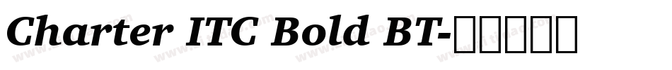 Charter ITC Bold BT字体转换